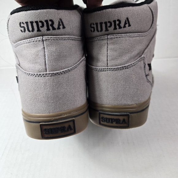 Supra Charcoal Canvas High-Top Sneakers - Picture 6 of 10